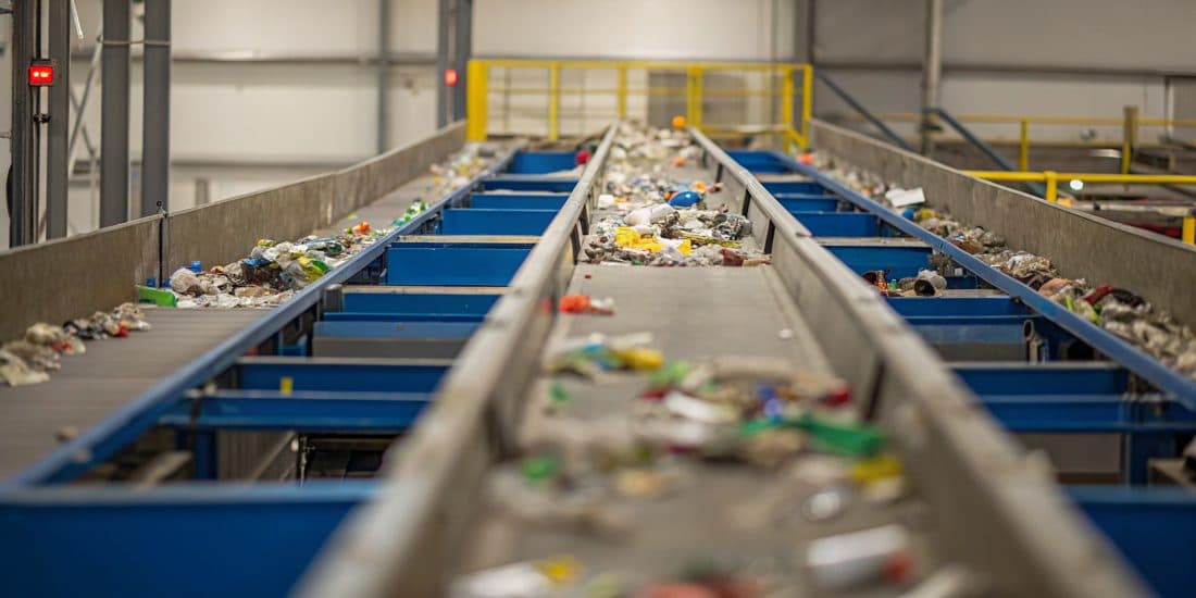 Zero-landfill material recovery operation with sorted streams